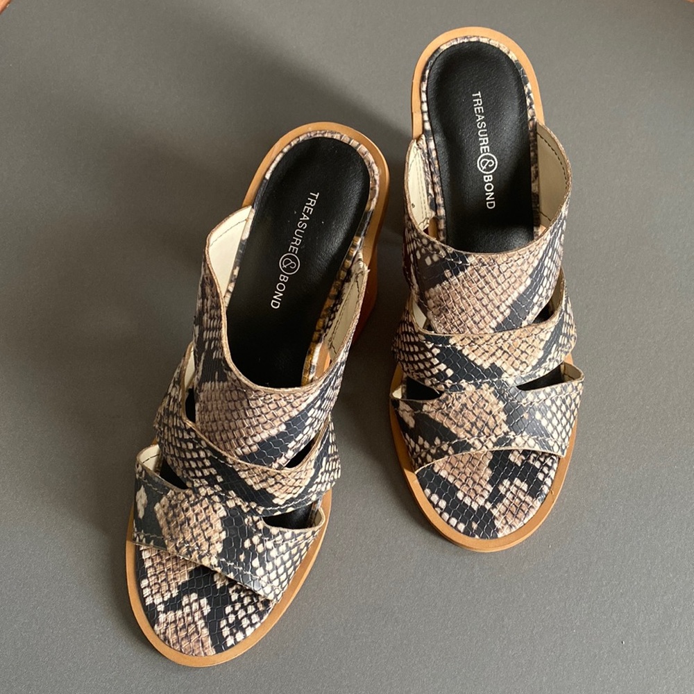 Snake skin sandals by Treasure & Bond.
